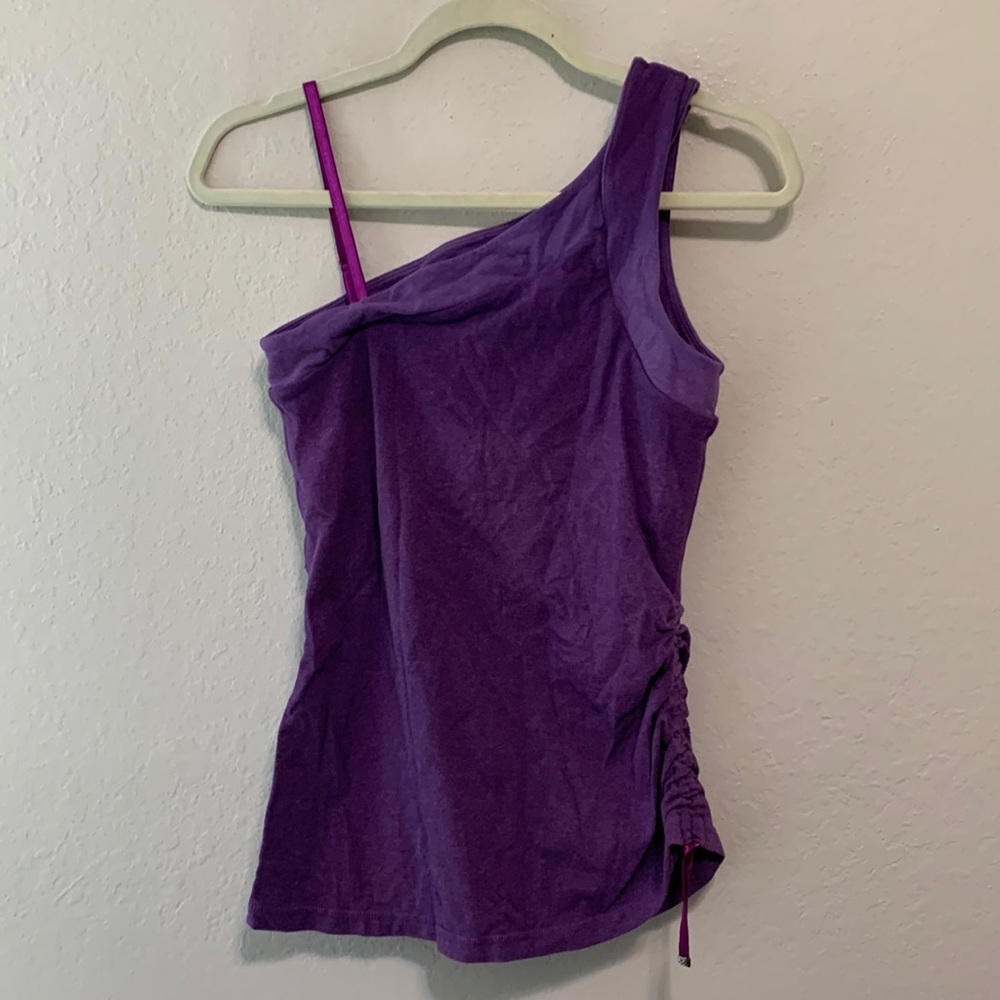 Lululemon One Shoulder Purple Tank Top